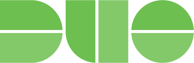 Duo image copy Green letters DUO as the logo for Duo Multi-Factor Authentication.